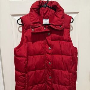 Old Navy Red Puffer Vest